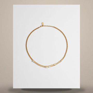 Dior Mini Bow Necklace Gold Finish Metal & White Resin Pearl N3835WOMRS_D301 158728227 [P]