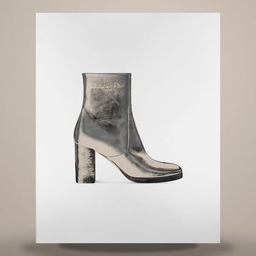 Dior D-Town Heel Ankle Boots Black Calfskin 158730326 [P]