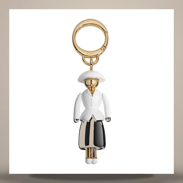 Dior Icon Bag Chain Pale Gold Finish Metal & White, Black Resin 158730455 [P]