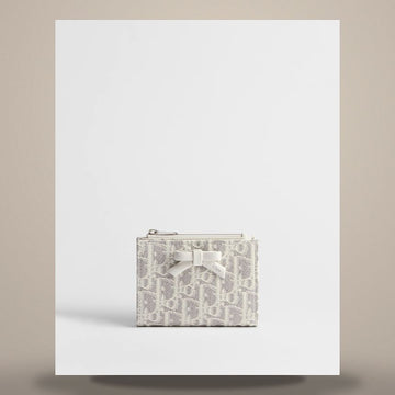 DIOR Wallet in Latte & Grau Oblique Jacquard S2503PUQY_M074 158730562 [P]