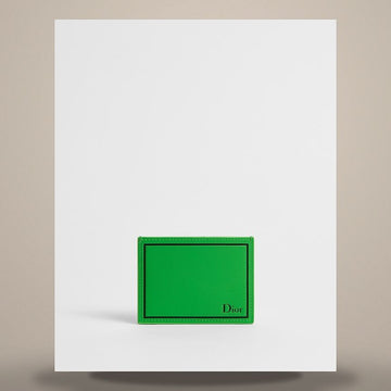 Dior Card Wallet Green Smooth Calfskin 2ESCH201SRF_H09E 158730645 [P]