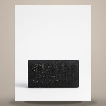 DIOR Clutch-Portemonnaie Schwarz aus Kalbsleder 2ESBC328FLG_H00N 158730647 [P]