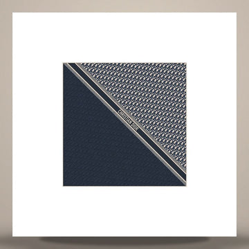 DIOR Oblique 70 Quadrat-Schal Navy Blau Seidentwill 158730685 [P]