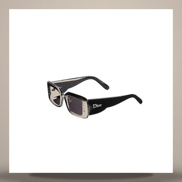 Dior Lucky Charm S1F Sunglasses Glossy Black Rectangular 158730810 [P]