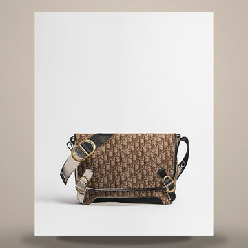 DIOR Jet Flap Messenger Bag Medium Braun Oblique Jacquard 1DBME214YUS_H45E 158730835 [P]
