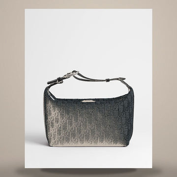 DIOR ジェットポーチ ブラック オブリーク ジャカード 2DBCA612YUS_H03E 158730836 [P]