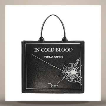 DIOR Große Tote Bag mit Cover Stickerei in Schwarz und Weiß (42 x 35 x 18 cm) 1BTSH295JAC_H960 158730858 [P]