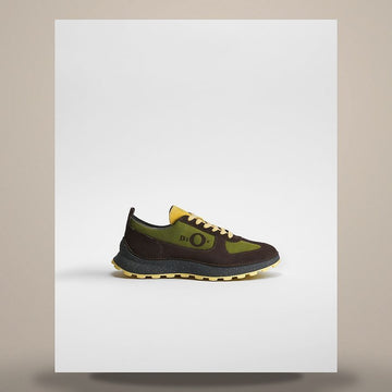 Dior Squash Sneakers Brown & Yellow Suede Calfskin, Green Technical Fabric 3SN364AAZ_H736 158730875 [P]