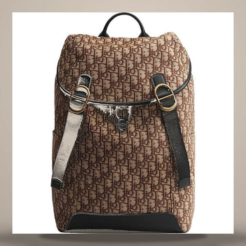 DIOR Jet Flap Rucksack braun Oblique Jacquard 1DBBA259YUS_H45E 158730882 [P]