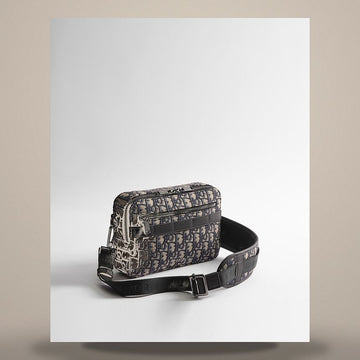 Dior Safari Strap Bag Beige & Black Oblique Jacquard 158730900 [P]