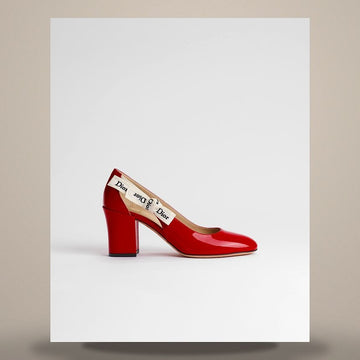 DIOR レッド ペイタン ト カーフスキン ポンプス KDV515VNI_S24R 158730905 [P]