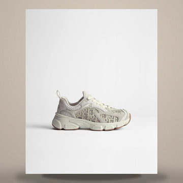 Dior Vibe Sneakers White Oblique Embroidery Mesh & Suede Calfskin KCK550SOD_S03W 158730939 [P]