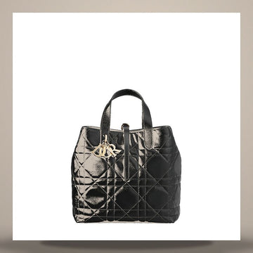 Dior Toujours Medium Vertical Tote Bag Black Macro Cannage Calfskin M2836OSNW_M900 158730950 [P]
