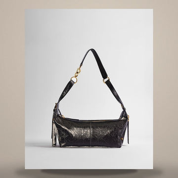 DIOR D-Journey Klein Tasche Schwarz Flach Macrocannage Crinkle Kalbsleder M2416UNUO_M900 158730987 [P]