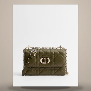 DIOR ミス カロ バッグ ミニ カーキ マクロカナージュ ラムスキン 158730995 [P]