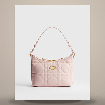 Dior Miss Caro Chain Bag Mini Powder Pink Macro Cannage Lambskin 158730997 [P]