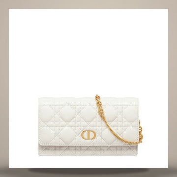 DIOR チェーンポーチ ラテ サプレ カナージュ 子牛革 158731009 [P]