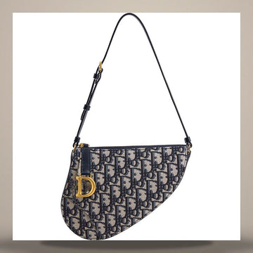 DIOR Saddle Rodeo Pochette Blau Oblique Jacquard S5909CTZQ_M928 158731011 [P]