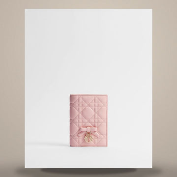 Dior Lady Passport Cover Suede Pink Cannage Lambskin 158731039 [P]