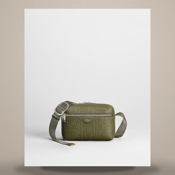 Dior Rider Zipper Strap Bag Khaki Gravity Grain Leather 158731044 [P]