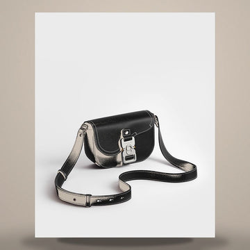 DIOR Saddle Mini Flap Messenger Bag Schwarz Rindsleder 158731051 [P]