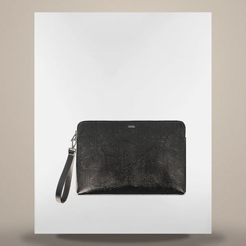DIOR A4 Reißverschluss-Tasche Schwarz 158731053 [P]