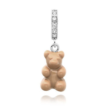 Crystal Haze Jewelry Nostalgia Bear Salt Caramel Pave Connector Silver 59897462 [P]