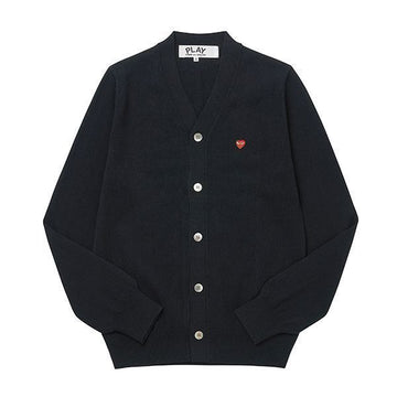 Comme Des Garcons Cardigan P1N080 1 PLAY Small Red Heart Patch Wool Men's Cardigan P1N080 1 63578820 [P]