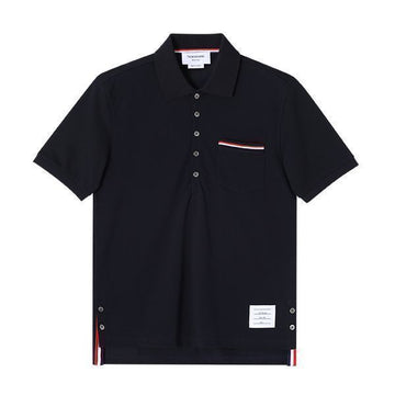 Thom Browne Short Sleeve Stripe Pocket Trimming Polo 144155438 [P]