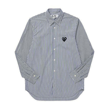 COMME DES GARCONS Hemd mit schwarz Herz Wappen Streifen 1 AX-B018-051 144584171 [P]