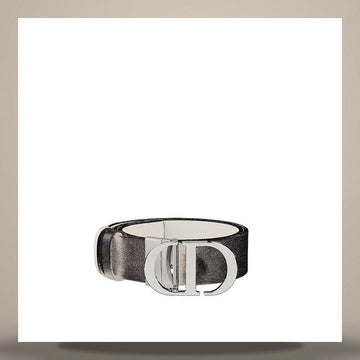 DIOR Reversible Gürtel Schwarz & Latte Glattes Kalbsleder 35mm 158732331 [P]