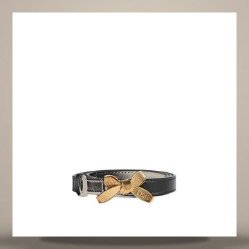 Dior Rissimo Bow Belt Black Smooth Calfskin 15mm 158732319 [P]