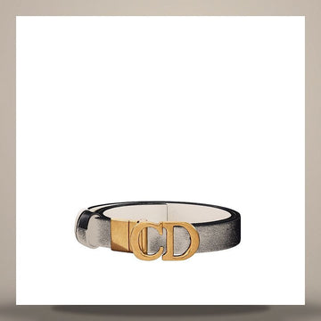 DIOR サドルリバーシブルベルトブラック＆ラテスムースカーフレザー20mm 158732338 [P]