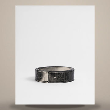 Dior Reversible Belt Strap Black Oblique Galaxy Leather & Black Smooth Calfskin 35mm 158732398 [P]