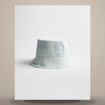 Dior Bucket Hat Light Blue Cotton Denim 158733268 [P]