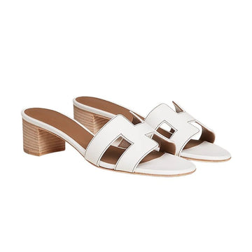Hermes Oasis Women's Sandals Slippers Blanc H071002Z 02375 158733445 [P]