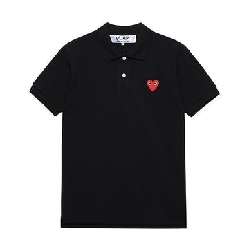 Comme Des Garcons Short Sleeve Polo Red Heart Patch 149502199 [P]