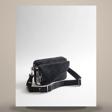 DIOR Saddle Triple Pouch Schwarz Oblique Jacquard 158733841 [P]