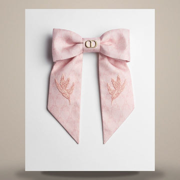 Dior Colibri Twist Bow Large Pink Silk Twill 158733895 [P]