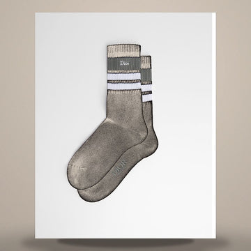 DIOR Socken aus schwarzem Dreifarbengemisch 683MC01A7049_C980 158733873 [P]