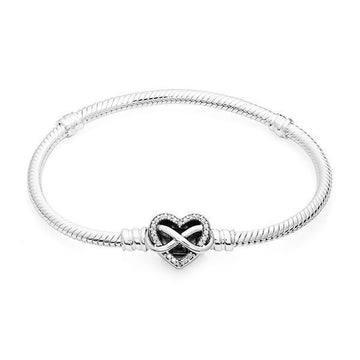 Pandora Moment Sparkling Infinity Heart Classic Silver Bracelet 592645C01 70723938 [P]