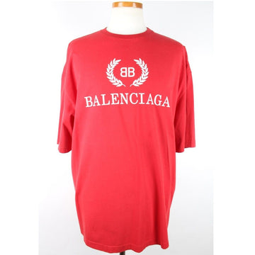 BALENCIAGA BB ローレルロゴ Tシャツ レッド M(95) 158736319 [P]