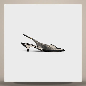 CELINE Signature Label Slingback - Lammleder Schwarz 366415268D.38NO 158736786 [P]