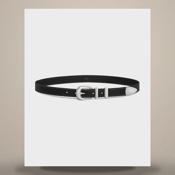 Celine Western Belt 25MM - Vintage Calfskin Black 45BBX3AJG.38SI 158737023 [P]