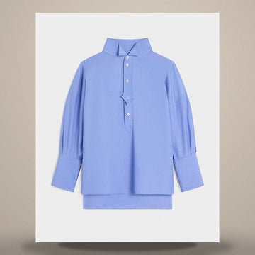 Celine Shirt - Cotton Poplin Blue RC0M32N91.07EU 158737077 [P]