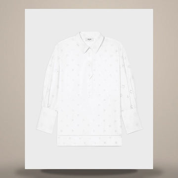 CELINE Hemd - Broderie Anglaise Baumwolle Weiß RC0ME4K50.01BC 158737083 [P]