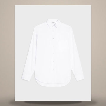 CELINE Große Bluse - Baumwoll-Polyester Weiß 158737102 [P]