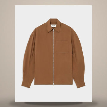 Celine Overshirt - Silk Canvas Walnut RV1A21736.20NX 158737108 [P]