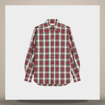 Celine Shirt - Tartan Cotton White/Red/Green RC0C11544.GDN9 158737291 [P]