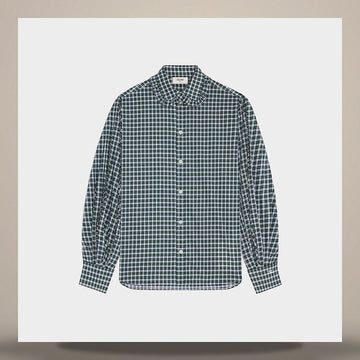 CELINE Hemd - Tartan Baumwoll-Closet Weiß/Grün/Gelb RC0AI1393.GDL5 158737298 [P]